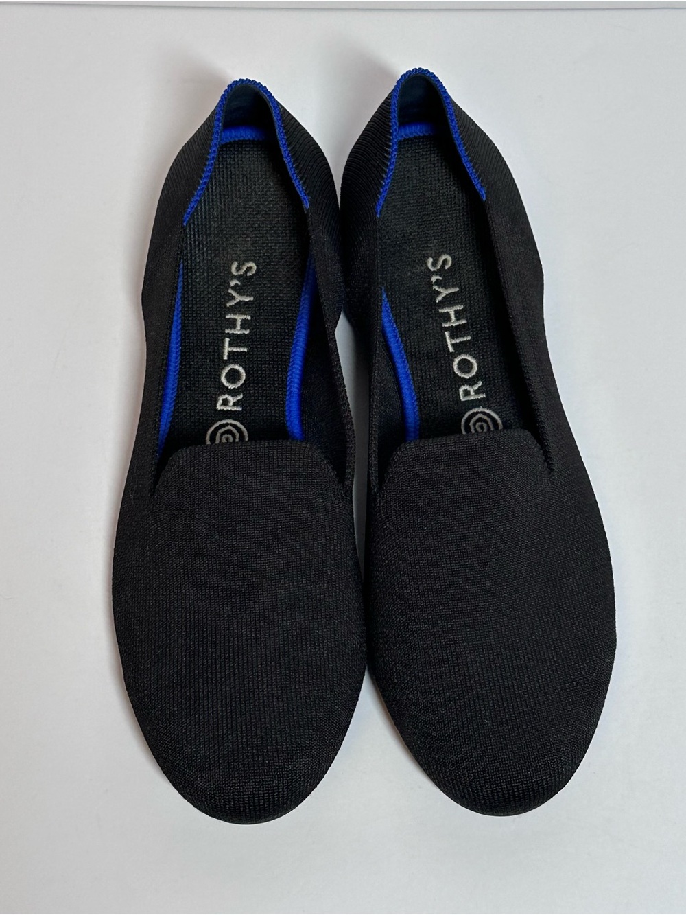 Rothy’s The Loafer Black Honeycomb Round Toe Slip On Flat Shoes Womens Size 10 - Picture 2 of 8